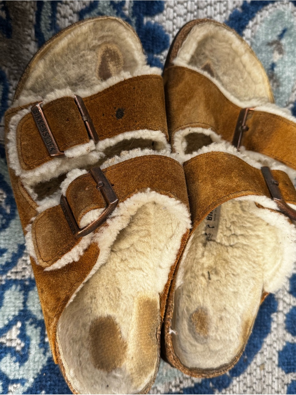 Birkenstock Arizona Shearling Suede Brown EU 39 US 8-8.5